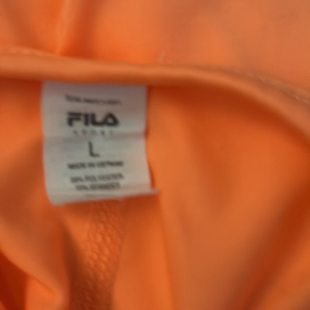 New Fila Orange Fitted Razorback Tank Top Large - Picture 6 of 6